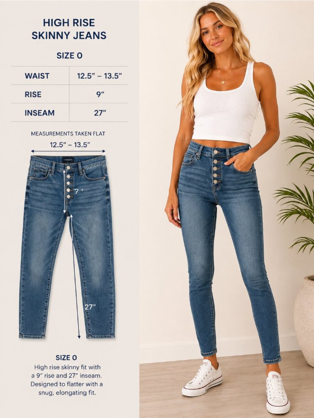Lucky Brand Button Fly Skinny Jean